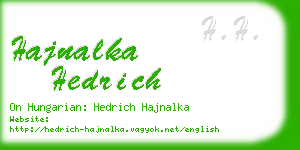 hajnalka hedrich business card